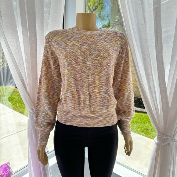 KappAhl Multicolor Marled Long Sleeve Knit Sweater Size M Medium Crew Neck - Picture 1 of 8